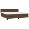 vidaXL Sommier &agrave; lattes de lit avec matelas Marron fonc&eacute; 200x200 cm