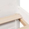 vidaXL Lit bibliothèque sans matelas blanc 120x200 cm bois pin massif