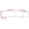 vidaXL Housse de salon de jardin en forme de L 16 &oelig;illets 250x250x70cm
