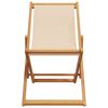 vidaXL Chaises de plage pliantes lot de 2 beige tissu et bois massif