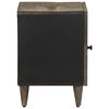 vidaXL Table de chevet gris clair 40x33x46 cm bois de manguier solide