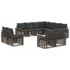 vidaXL Ensemble de canap&eacute; de jardin 11 pc 11 place Gris et Gris fonc&eacute;