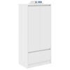 vidaXL Armoire avec tiroir blanc 55,5x34x119,5 cm bois d'ing&eacute;nierie