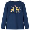 T-shirt enfants &agrave; manches longues bleu marine 128