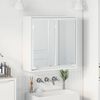 vidaXL Armoire Miroir de Salle de Bain Blanc brillant 60 x 20 x 60 cm