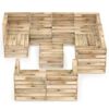 vidaXL Salon de jardin 10 pcs Bois de pin impr&eacute;gn&eacute; de vert