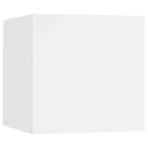 vidaXL Table de chevet Blanc 30,5x30x30 cm Bois d'ing&eacute;nierie