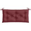 vidaXL Coussin de banc de jardin rouge bordeaux mélangé tissu