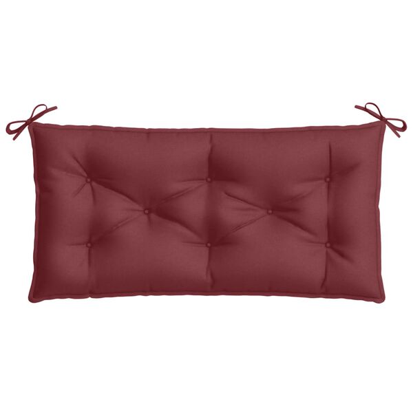 vidaXL Coussin de banc de jardin rouge bordeaux mélangé tissu