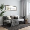 vidaXL Cadre de canap&eacute;-lit extensible sans matelas Noir M&eacute;tal 90x200cm