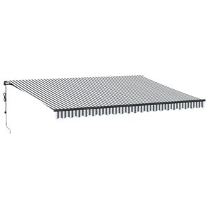 vidaXL Auvent r&eacute;tractable automatique avec LED anthracite et blanc