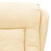 vidaXL Fauteuil de massage électrique Crème Similicuir