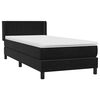 vidaXL Sommier &agrave; lattes de lit avec matelas noir 100x220 cm velours