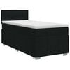 vidaXL Lit boxspring avec matelas Noir 90 x 190 cm Tissu