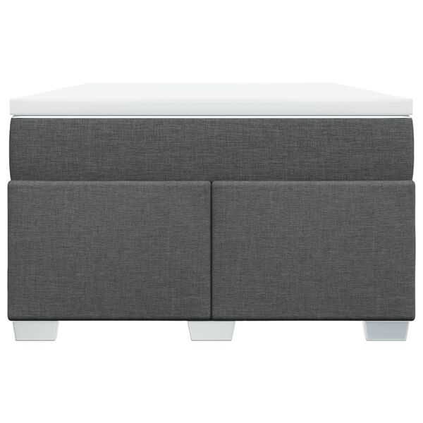 vidaXL Sommier &agrave; lattes de lit avec matelas Gris fonc&eacute; 120x200cm Tissu