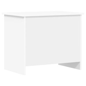 vidaXL Coffre de rangement Blanc 60 x 40 x 50 cm Bois d'ing&eacute;nierie