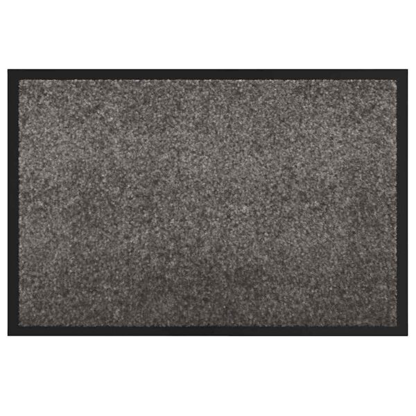 vidaXL Tapis de porte Gris clair 60 x 40 x 1.2 cm Tissu en teddy