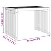 vidaXL Table d'appoint de jardin Marron 50 x 32,5 x 35 cm