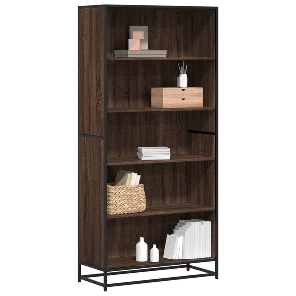vidaXL Biblioth&egrave;que ch&ecirc;ne marron 80,5x35x170,5 cm bois d'ing&eacute;nierie