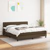 vidaXL Sommier &agrave; lattes de lit avec matelas Marron fonc&eacute; 180x200 cm