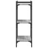vidaXL Biblioth&egrave;que 3 niveaux sonoma gris 60x30x86cm bois d'ing&eacute;nierie