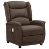 vidaXL Fauteuil &eacute;lectrique de massage Taupe Tissu