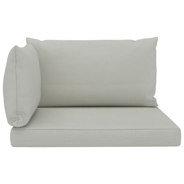 vidaXL Coussins de canap&eacute; palette lot de 3 Beige Tissu