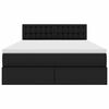 vidaXL Lit avec rangement et matelas Noir 140 x 190 cm Simili cuir