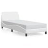 vidaXL Cadre de lit Dover blanc 90x190 cm similicuir