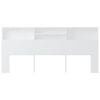 vidaXL Armoire de t&ecirc;te de lit Blanc 220x19x103,5 cm