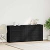 vidaXL Buffet Ch&ecirc;ne noir 160 x 33 x 70 cm Bois d'ing&eacute;nierie
