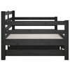 vidaXL Lit coulissant sans matelas noir 2x(90x190) cm