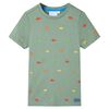 T-shirt pour enfants avec manches courtes kaki 128