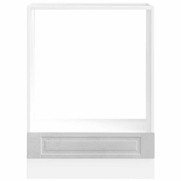 vidaXL Armoire &agrave; four Porto gris b&eacute;ton bois d'ing&eacute;nierie