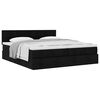 VidaXL Cadre de lit ottoman avec matelas noir 160x200 cm tissu