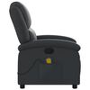 vidaXL Fauteuil de massage inclinable noir cuir v&eacute;ritable