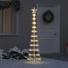 vidaXL Arbre de Noël LED Blanc chaud 51 x 51 x 190 cm Métal