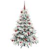 vidaXL Sapin de No&euml;l artificiel avec 150 LED Blanc 150 cm PE et PVC