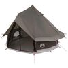 vidaXL Tente Tipi Marron Gris 250 x 250 cm Polyester et Acier