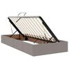 vidaXL Lit avec rangement et matelas avec matelas Taupe 90 x 200 cm