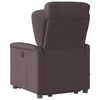 vidaXL Fauteuil inclinable de massage Marron fonc&eacute; Tissu
