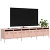 vidaXL Meuble TV rose 202x39x43,5 cm acier lamin&eacute; &agrave; froid
