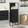 vidaXL Ensemble de mobilier de salle de bain avec &eacute;tag&egrave;re Ch&ecirc;ne noir