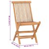 vidaXL Ensemble &agrave; manger d'ext&eacute;rieur pliable avec coussin 3 pcs Teck