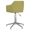 vidaXL Chaises pivotantes &agrave; manger lot de 2 vert tissu