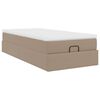 VidaXL Cadre de lit ottoman et matelas cappuccino 80x200 cm similicuir
