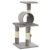 vidaXL Arbre &agrave; chat avec griffoirs en sisal 65 cm Gris
