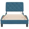 vidaXL Cadre de lit avec LED sans matelas bleu 90x190 cm velours