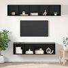 vidaXL Ensemble meuble TV 4 pcs Ch&ecirc;ne noir Bois d'ing&eacute;nierie