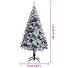 vidaXL Sapin de Noël artificiel Blanc 120 cm PVC, Acier et Plastique